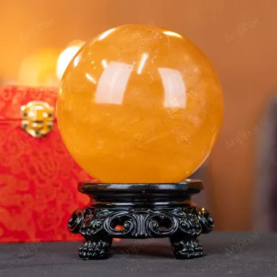 Quả Cầu Phong Thủy Canxit Vàng - 2,506kg - M29062506