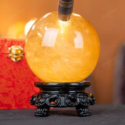 Quả Cầu Phong Thủy Canxit Vàng - 2,506kg - M29062506