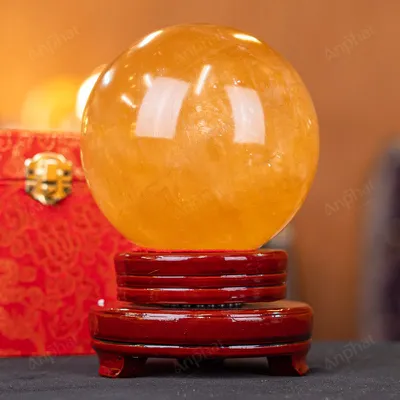 Quả Cầu Phong Thủy Canxit Vàng - 2,506kg - M29062506