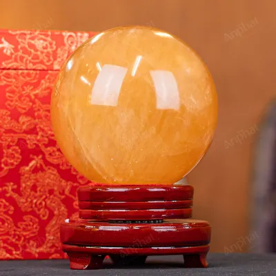 Quả Cầu Phong Thủy Canxit Vàng - 2,872kg - M29062872