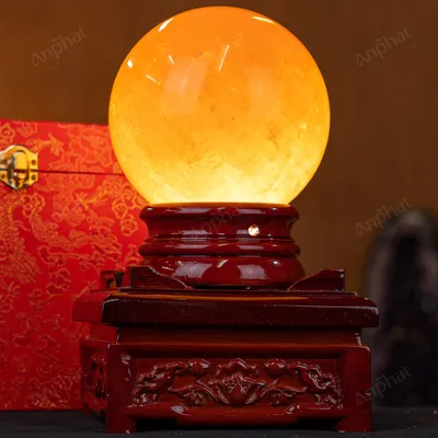 Quả Cầu Phong Thủy Canxit Vàng - 3,194kg - M29063194