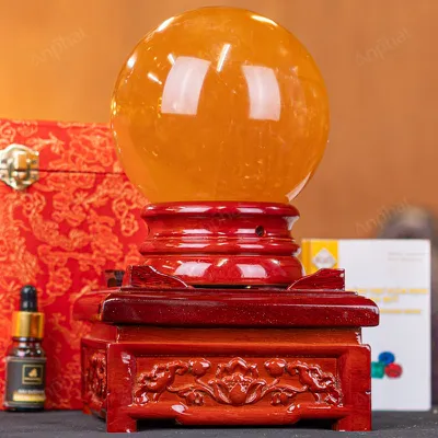 Quả Cầu Phong Thủy Canxit Vàng - 3,194kg - M29063194