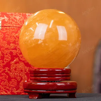 Quả Cầu Phong Thủy Canxit Vàng - 3,204kg - M29063204