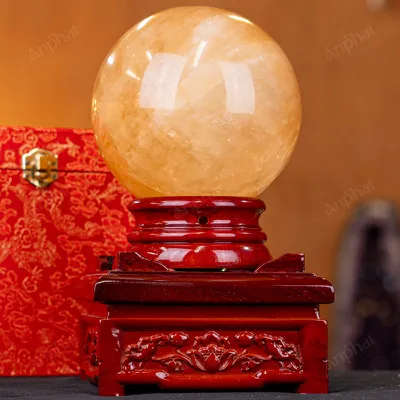 Quả Cầu Phong Thủy Canxit Vàng - 4,274kg - M29064274