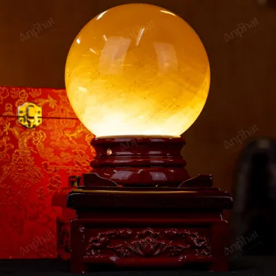 Quả Cầu Phong Thủy Canxit Vàng - 4,274kg - M29064274