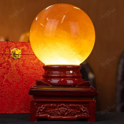 Quả Cầu Phong Thủy Canxit Vàng - 5,544kg - M29065544