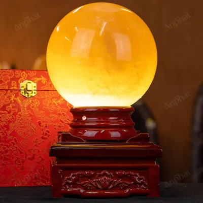 Quả Cầu Phong Thủy Canxit Vàng - 6kg - M29066