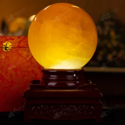 Quả Cầu Phong Thủy Canxit Vàng - 8,87kg - M2906887