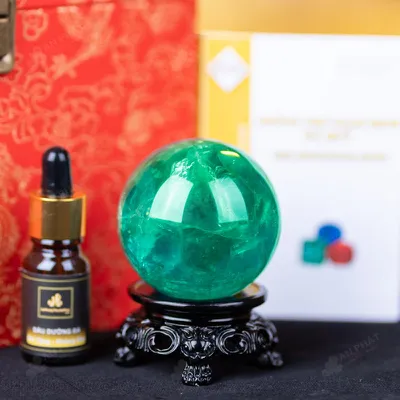 Quả Cầu Thạch Anh Xanh - Fluorite Xanh - 0,35Kg - M2650035