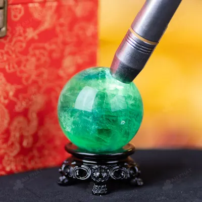 Quả Cầu Thạch Anh Xanh - Fluorite Xanh - 0,4Kg - M265004