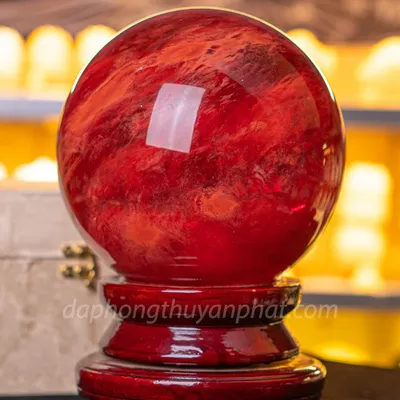 Quả Cầu Đá Núi Lửa Đỏ | Đá Obsidian Đỏ - 8,7kg - 19cm - M21576