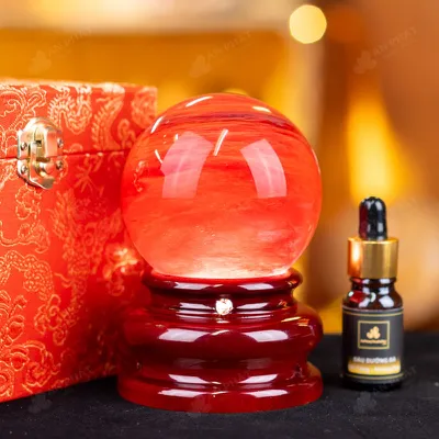 Quả Cầu Đá Núi Lửa Đỏ - 0,62kg - M2157062