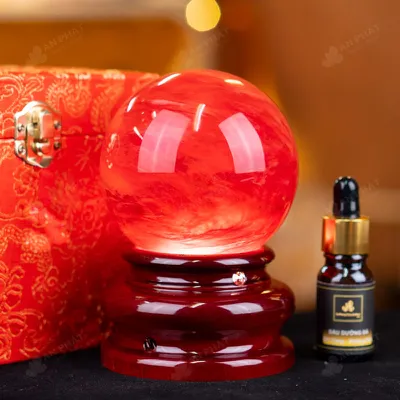 Quả Cầu Đá Núi Lửa Đỏ - 0,7kg - M215707