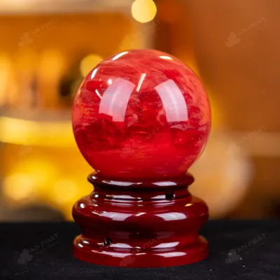 Quả Cầu Đá Núi Lửa Đỏ - 0,7kg - M215707