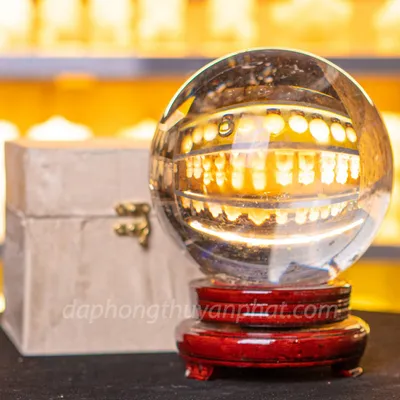 Quả Cầu Đá Phong Thủy Màu Vàng | Đá Obsidian Vàng - 5,4kg - 16cm