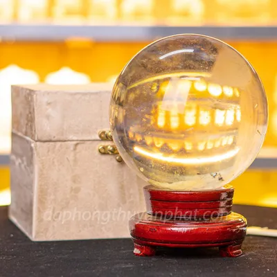 Quả Cầu Đá Phong Thủy Màu Vàng | Đá Obsidian Vàng - 4,1kg M19227