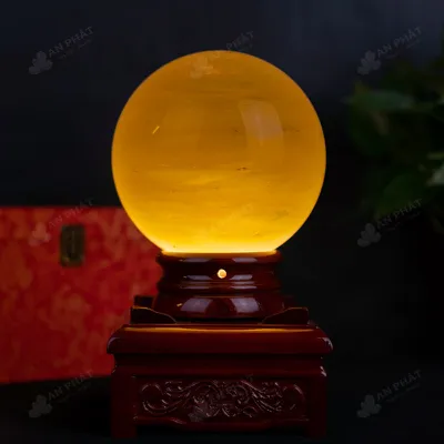 Quả Cầu Đá Núi Lửa Vàng - 4,86Kg - M215549