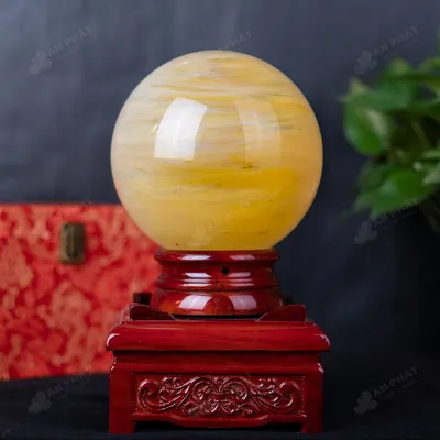 Quả Cầu Đá Núi Lửa Vàng - 4,86Kg - M215549