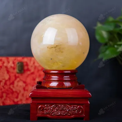 Quả Cầu Đá Núi Lửa Vàng - 4,86Kg - M215549