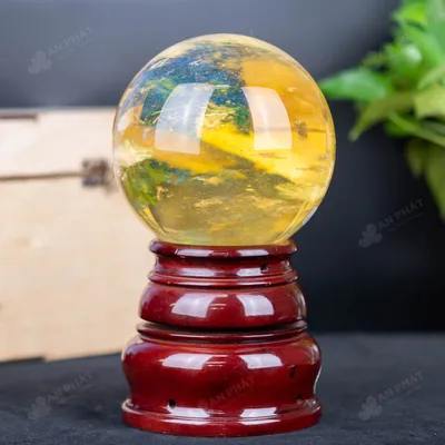 Quả Cầu Đá Núi Lửa Vàng - 3,95Kg - M2155395