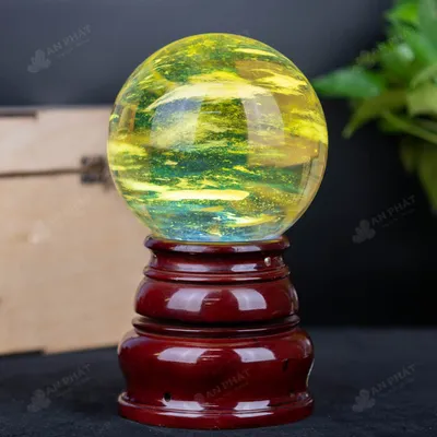 Quả Cầu Đá Núi Lửa Vàng - 3,95Kg - M2155395