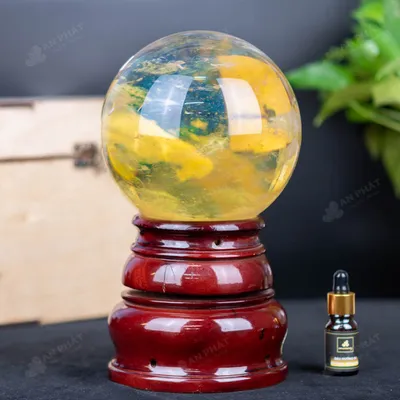 Quả Cầu Đá Núi Lửa Vàng - 3,95Kg - M2155395