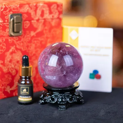 Quả Cầu Đá Thạch Anh Tím - 0,54kg - M0641054