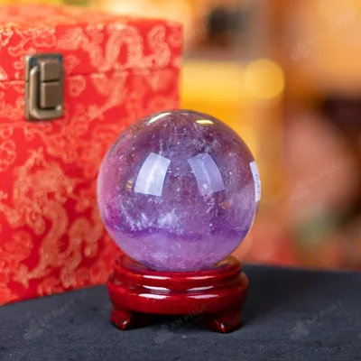 Quả Cầu Đá Thạch Anh Tím - 0,94kg - M0641094