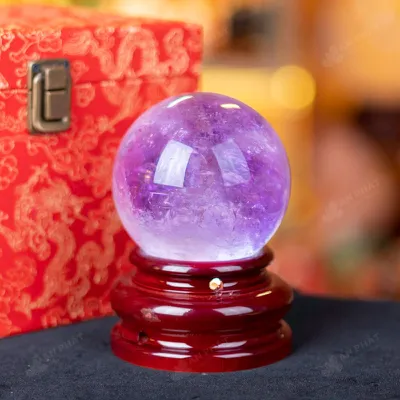 Quả Cầu Đá Thạch Anh Tím - 0,94kg - M0641094