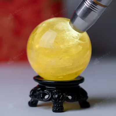 Quả Cầu Phong Thủy Đá Thạch Anh Vàng - 0,36kg - M1453036