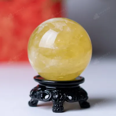 Quả Cầu Phong Thủy Đá Thạch Anh Vàng - 0,36kg - M1453036