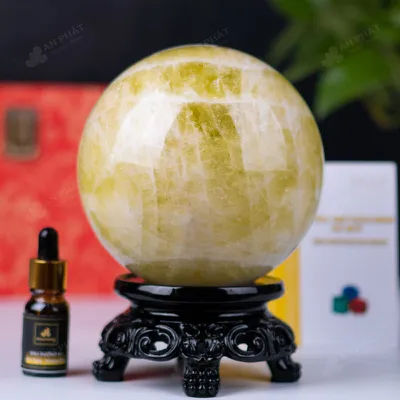 Quả Cầu Phong Thủy Đá Thạch Anh Vàng - 3,27kg - M1977327