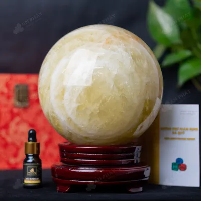Quả Cầu Phong Thủy Đá Thạch Anh Vàng - 6,43kg - M2604643