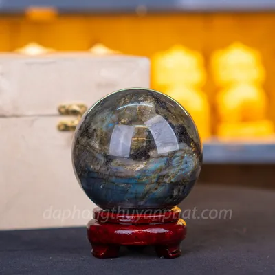 Qủa Cầu Phong Thủy Đá Xà Cừ 1.55kg - 10cm M07134