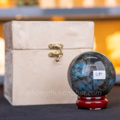 Qủa Cầu Phong Thủy Đá Xà Cừ 0.84kg - 8cm M07135