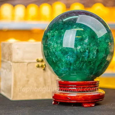Quả Cầu Thạch Anh Xanh - Fluorite Xanh 10.82kg - 18cm - M227229