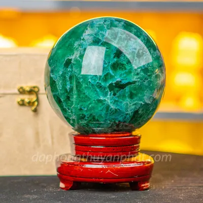 Quả Cầu Thạch Anh Xanh - Fluorite Xanh - 4,8kg - 13,5cm - M2272