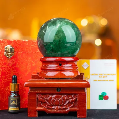 Quả Cầu Thạch Anh Xanh - Fluorite Xanh - 1,41kg - M1879141