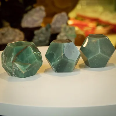 Quả Cầu Đa Giác, Quả Cầu 12 Mặt Thạch Anh Xanh - M1503