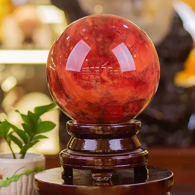 Quả Cầu Đá Núi Lửa Đỏ | Đá Obsidian Đỏ 10.8kg - M034611