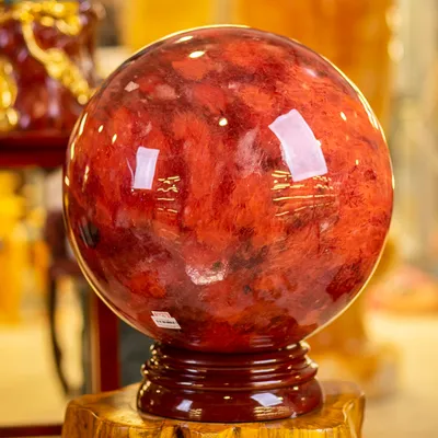 Quả Cầu Đá Núi Lửa Đỏ | Đá Obsidian Đỏ 94.6kg - M23361