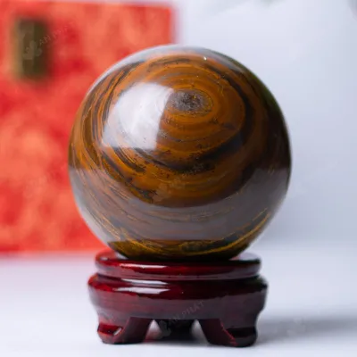 Quả Cầu Phong Thủy Đá Mắt Hổ - 1,31kg - M0390131