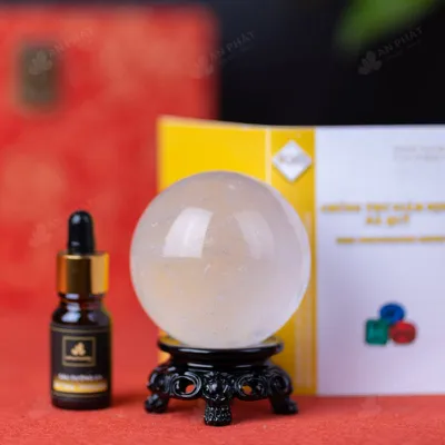 Quả Cầu Phong Thủy Đá Thạch Anh Trắng - 0,51Kg - M2824051