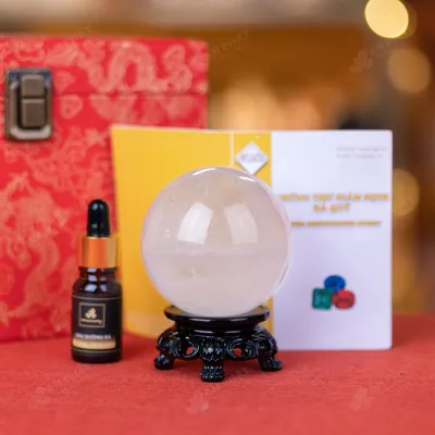 Quả Cầu Phong Thủy Đá Thạch Anh Trắng - 0,52Kg - M2824052