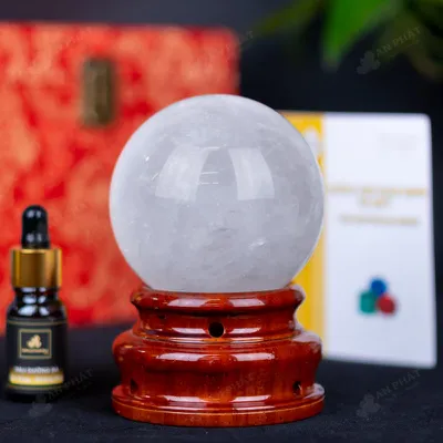 Quả Cầu Phong Thủy Đá Thạch Anh Trắng - 0,83Kg - M0606083