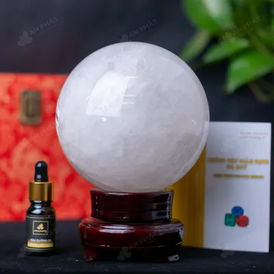 Quả Cầu Phong Thủy Đá Thạch Anh Trắng - 2,84Kg - M0606284