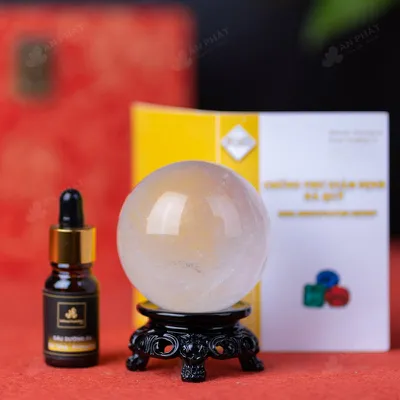 Quả Cầu Phong Thủy Đá Thạch Anh Trắng - 0,45Kg - M2824045