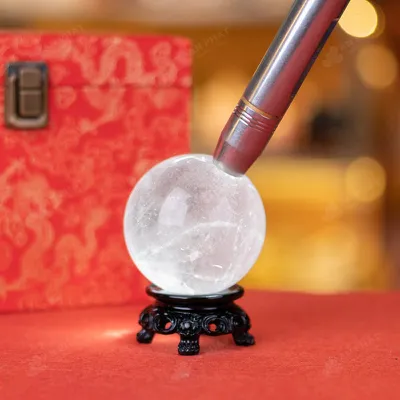 Quả Cầu Phong Thủy Đá Thạch Anh Trắng - 0,531Kg - M28240531