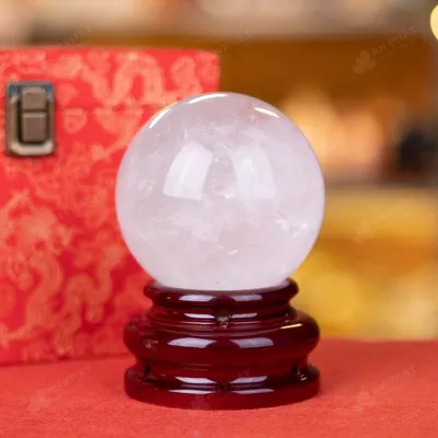 Quả Cầu Phong Thủy Đá Thạch Anh Trắng - 1,24Kg - M2824124