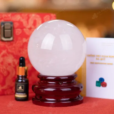 Quả Cầu Phong Thủy Đá Thạch Anh Trắng - 1,55Kg - M2824155